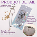 42/84/126 Pcs Beadable Keychain Bars Bulk Blank DIY Beaded Keychain Making - Image 4