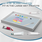 Nuanchu 1 Pcs 12 x 16 Inches Neutral Grey Tempered Glass Palette - Image 5