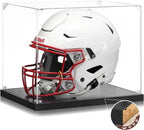 JupDec Football Helmet Display Case, Full Size Acrylic Baseball Motorcycle by JupDec