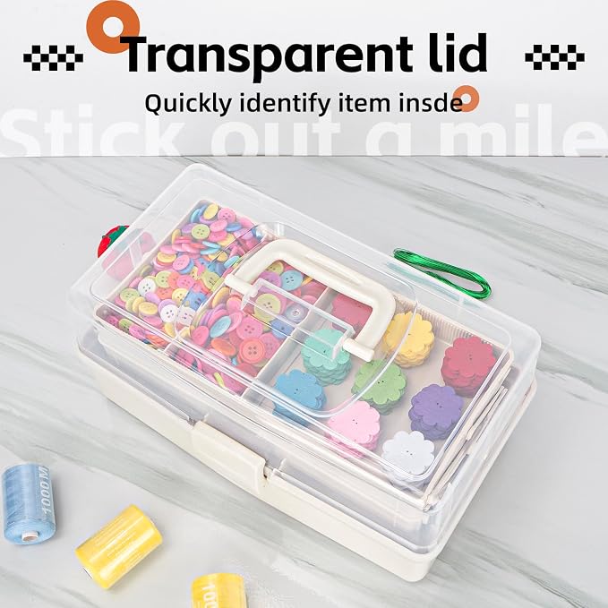 TERGOO 12.5in 3-Layer Multipurpose Craft Organizers and Storage - Image 5