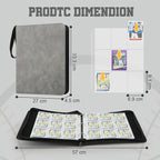 Trading Card Binder with Sleeves 9 Pocket Premium 720 Double Sided Pocket PU - Image 3