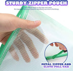 LEOBRO Mesh Zipper Pouches Bags, A4 Mesh Bags - Image 3
