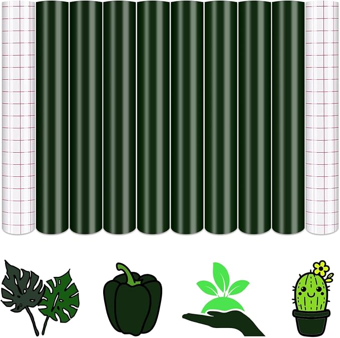 Tintnut Green Permanent Vinyl Permanent Adhesive Vinyl 8 Sheets 12''x10'' | by Tintnut