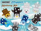 WATINC 12 Pcs Hand Puppet Making Kit, Art Craft Felt Sock Puppet Toys, Creative - Image 7