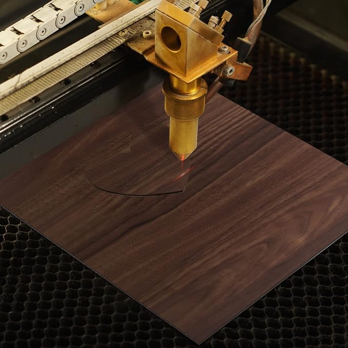 24 Pcs Walnut Unfinished Wood Craft, 3MM 1/8" x 12" x 12" Walnut Unfinished - Image 4