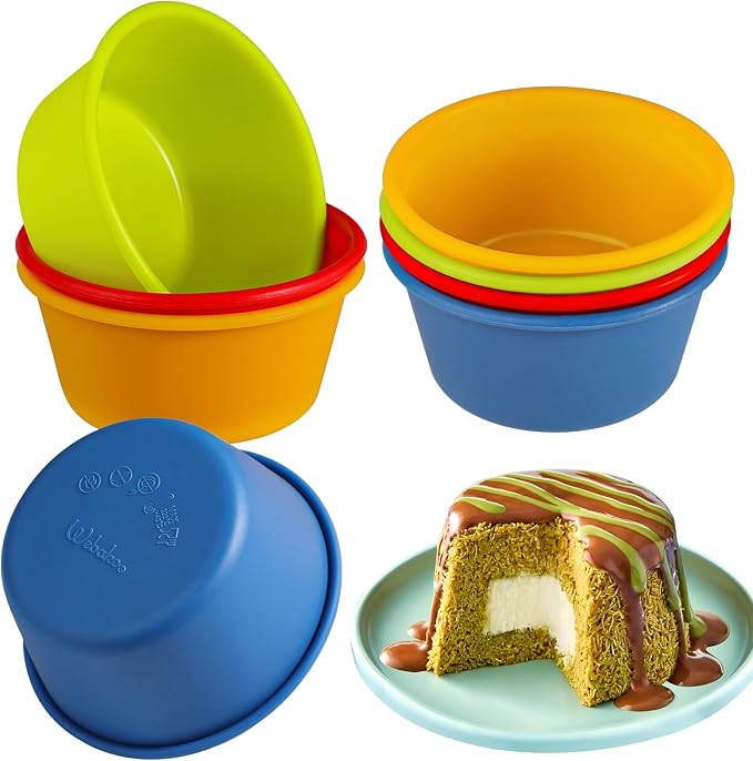Webake Silicone Cupcake Baking Cups Set of 8, Air Fryer Muffin Pan Jumbo Muffin by Webake
