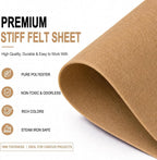 Tan Large Felt Fabric 36" x 36", 1mm Stiff Felt Sheet, Nonwoven Fabric - Image 4