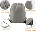 BeeGreen 20 Pieces Gray Drawstring Backpack Bags Bulk Nylon Gym Backpacks Cinch - Image 4