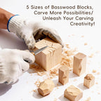 Basswood Carving Blocks: 16 Pieces in 5 Sizes - Image 2