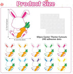 60pcs Easter Bunny Theme Cutouts Easter Bulletin Board Decorations Spring - Image 2