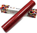 Red Glitter Heat Transfer Vinyl, Glitter Iron-On by Unknown