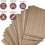 MUXGOA 20 Pcs Walnut Wood Sheets, Unfinished Thin Lumber Solid Wood - Image 4