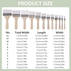 EORTA Flat Art Paint Brushes Set Assorted Size Nylon Painting Brushes - Image 4