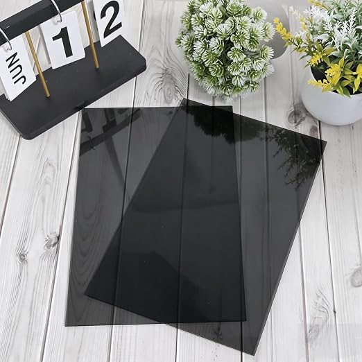 Translucent Black Acrylic Sheets 8 * 12 inch 1/8" Thick Transparent Cast - Image 4