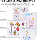 Grabie Glitter Gel Pens, 18 Colors Glitter Gel Pens Set, Retractable Sparkle - Image 7