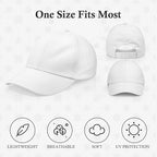 Syhood White Baseball Cap Blank Hat - Image 7
