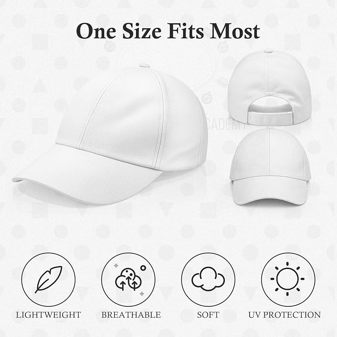 Syhood White Baseball Cap Blank Hat - Image 7