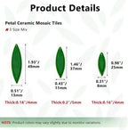 Yoption Petal Mosaic Tiles for Crafts, 200g Flower Leaf Ceramic Mosaic Tiles - Image 4