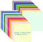VINYL FROG Permanent Adhesive Vinyl Bundle 70 Pack Adhesive Vinyl Sheets - Image 9
