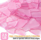 Keedolla Tumbled Sea Glass for Crafts - 40 OZ Flat Frosted Seaglass Pieces for - Image 2