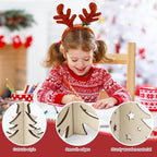 COCHIE DIY 3D Christmas Tree Wood Crafts to Paint, Paintable Unfinished Wooden - Image 3