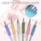 6 PCS Knife Pen Craft Cutting Tools, 6 Colors Creative Retractable Craft Paper - Image 3