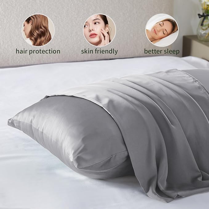 Silk Pillow Cases for Hair and Skin Mulberry Silk Pillowcases Soft Breathable - Image 5