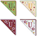 Personalized Embroidered Corner Mark, 4 Pack, Finished Initial Felt Bookmark by Unknown