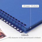 RECUTMS 8x8 Inch Scrapbook Photo Album 60 Pages Hardcover Kraft Paper Blue | - Image 4