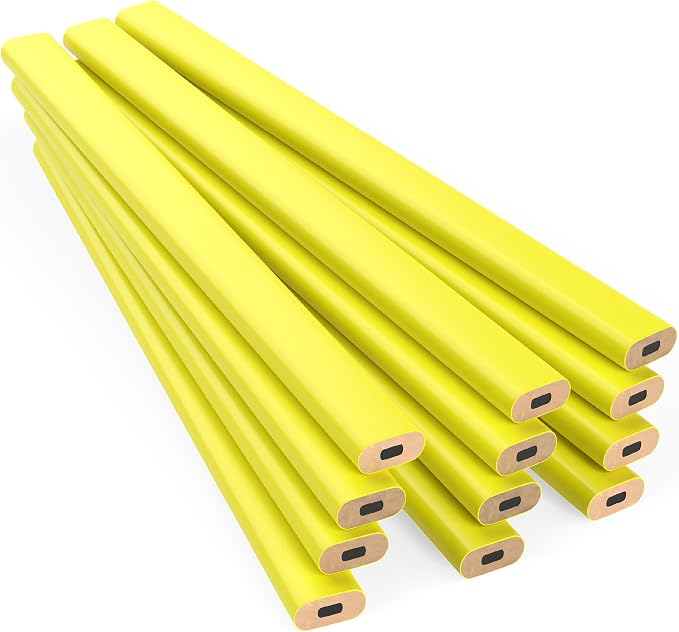 GRAPHITE Hard Lead Carpenter Pencil #2 Lumber Pencil Pack of 12 PCS by GRAPHITE