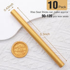 Gold Sealing Wax Sticks, HOSEALING 10pcs Glue Gun Sealing Wax Sticks - Image 3