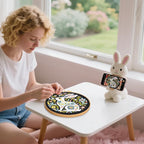 Crafmanoe Embroidery Kits for Beginners Adults, Flowers Rabbit Embroidery - Image 4