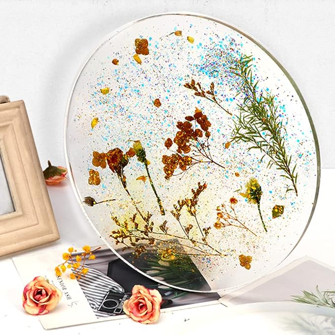 Round Silicone Molds, Shiny Silicone Tray Board Table Clock Mold - Image 8