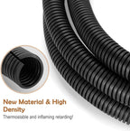 ZhiYo 20FT 1/2" Wire Loom Split Tubing, Flexible Cover, High Temperature Heat - Image 4