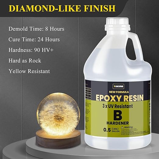 TAKIMO 1 Gallon 3× UV Resistant Epoxy Resin Kit - Image 3