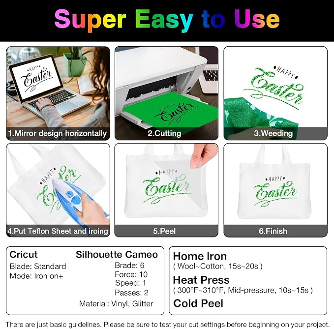 Green Glitter HTV Heat Transfer Vinyl Roll 12inch x 5 ft - Image 5