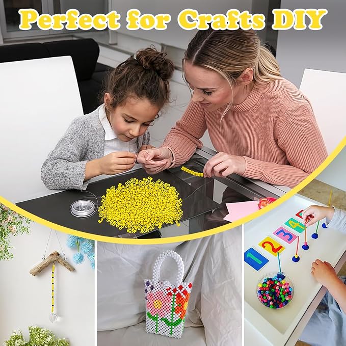 QPIXVB 1100pcs Pony Beads, Friendship Bracelet Beads Kit, Bead - Image 5