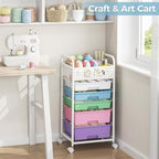 5 Drawer Rolling Storage Cart - Image 7
