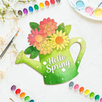 Large Size 12" Wooden Spring Crafts Ornaments to Paint, Flower Wooden DIY Blank - Image 6