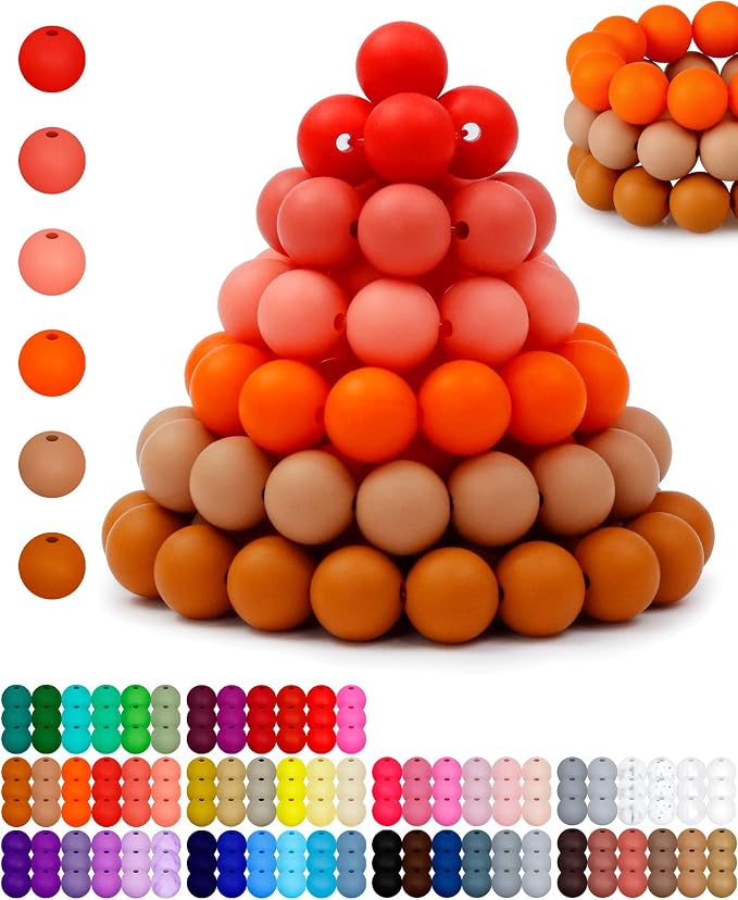 160PCS FIVEIZERO 12mm Silicone Beads by FIVEIZERO