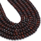 Songxi 5x8mm Natural Deep Red Stone Rondelle Beads, Gemstone - Image 7