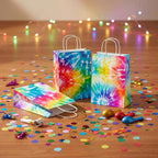 24 Pack Tie Dye Party Favor Bags, Rainbow Tie Dye Gift Bags - Image 4