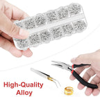 1200 Pcs Jump Rings for Jewelry Making Supplies, Necklace Repair Kit - Image 3
