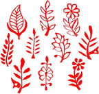 Royal Kraft Leaf Wooden Printing Stamps - Image 2