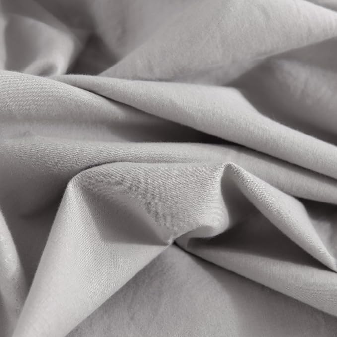 NEXHOME PRO Duvet Cover Set Queen Size Linen Feel Textured Organic Natural 100% - Image 8