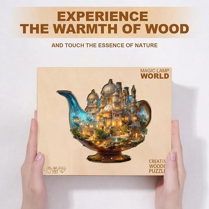 Gifts for Women Men Magic Lamp World Puzzles Adults Gift Wooden 135 Pieces 11.4 - Image 8