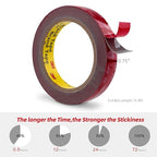 3M Double Sided Tape Heavy Duty 0.75" x 15.4Ft 2 Pack Grey | Foam Tape Mounting - Image 2