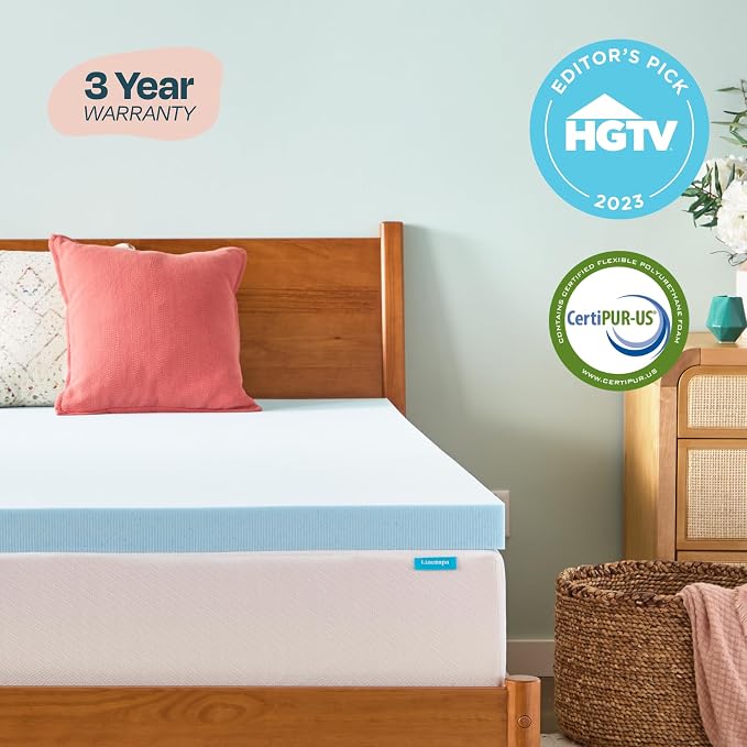 Linenspa Memory Foam Mattress Topper, Full XL Size - Image 5