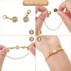 Hicarer 12 Pieces Locking Magnetic Jewelry Clasp Round Necklace Clasp Closures - Image 4