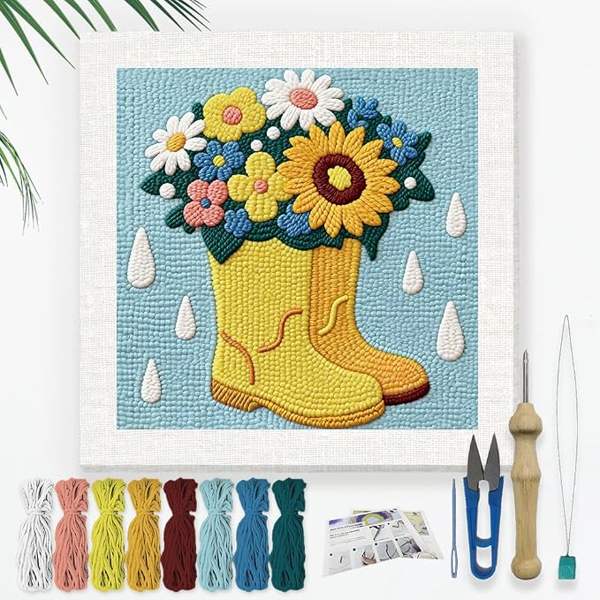 Doodlream Flower Rain Boots Needle Kit by Doodlream